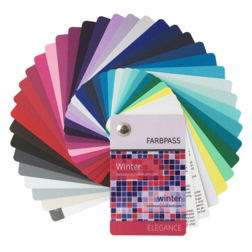Farbpass Winter mit 35 Farben "Elegance" zur Farbberatung - Farbfächer Wintertyp - Bild 1 von 3
