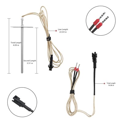 RTD Temperature Sensor Probe Replacement For Pit Boss 700 & 820 Series Pellet Grills