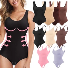 Women Bodysuit Shapewear Full Body Shaper Shaping Top Tummy Control Underwear