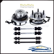 6Pieces Front Rear Sway Bar with Wheel Hub Bearing Fits 2006-2010 Ford Explorer