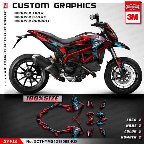 Kungfu Graphics Moto Stickers Racing Decals for Hypermotard Hyperstrada 821 939 - Foto 13 di 19