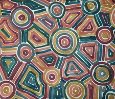 Songlines in Cinnabar BTY Robert Allen 100% Cotton Duck 54" Wide