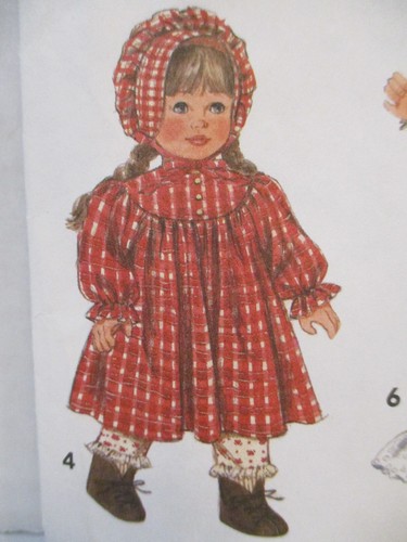 Simplicity Pattern 8692 18" Muñeca Ropa Vestido Mono Camisón Pantalones Zapatos - Imagen 8 de 17