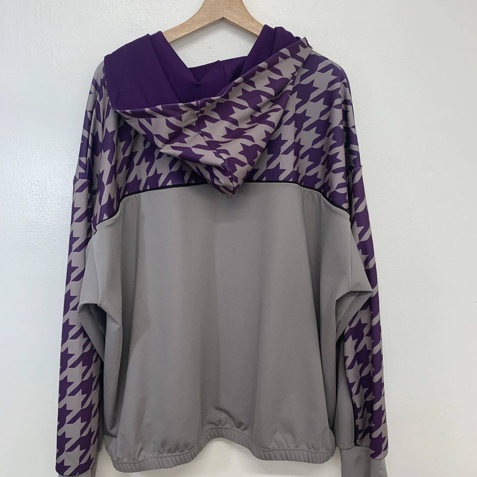 VETEMENTS Ashley Sport Hoodie Sweatshirt Woman 26 28 Purple Stretch Athleisure Travel Work