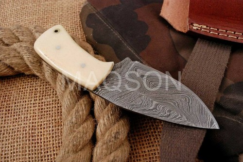 Damast Messer Damaszener Stahl Jagd Knife Damascus Hunting Bowie 4302 - Bild 5 von 8