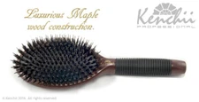 Kenchii Professional Large Boar and Nylon Bristle Brush One-piece Maple Body