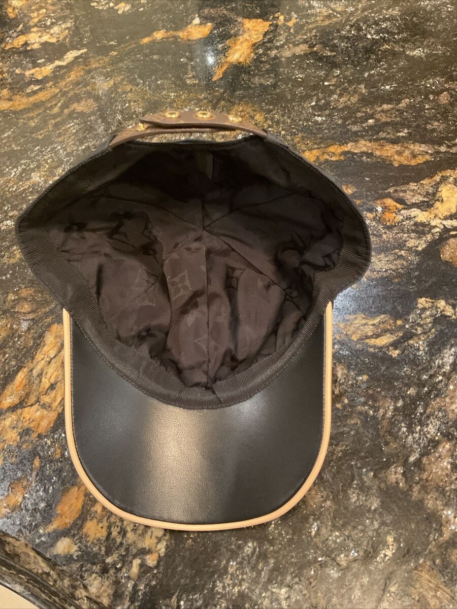 LOUIS VUITTON BASEBALL CAP Silk Black Monogram Gold Hardware LOUIS VUITTON BASEBALL CAP Silk Black Monogram Gold Hardware