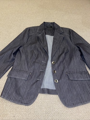 Bianca Grey Pin Stripe Blazer 16 BNWOT - Picture 2 of 6