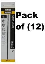 (12) ea Disston 571141 1/8" x 6" Extra Length High Speed Steel Drill Bits 