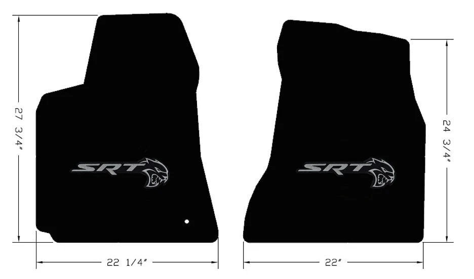 全新! 2011-2021 道奇挑战者黑色地毯脚垫 SRT Hellcat 恶魔标志 A — 第 4/4 张图片
