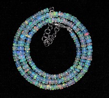 Welo Feuer Äthiopische Opal Perlen 3to5.5 MM 40.6cm Verstellbar Halskette F4146