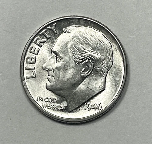 1946-D Roosevelt Dime 90% Silver Uncirculated