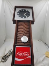 Vintage Mid Century Coca Cola Light Up Electric Motion Clock Benco 33