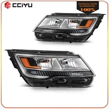 2Pcs Headlights Assembly w/o LED DRL Signature Lamp For 2016-2018 Ford Explorer