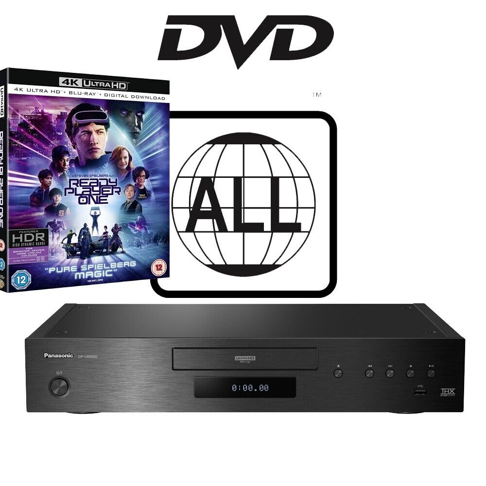 Panasonic Blu-ray Player DP-UB9000 MultiRegion for DVD 4K & Ready Player  One UHD