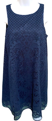 Max Studio Womens Dress S Floral Lace Sleeveless Knee Mesh Forest Fairy Y2K