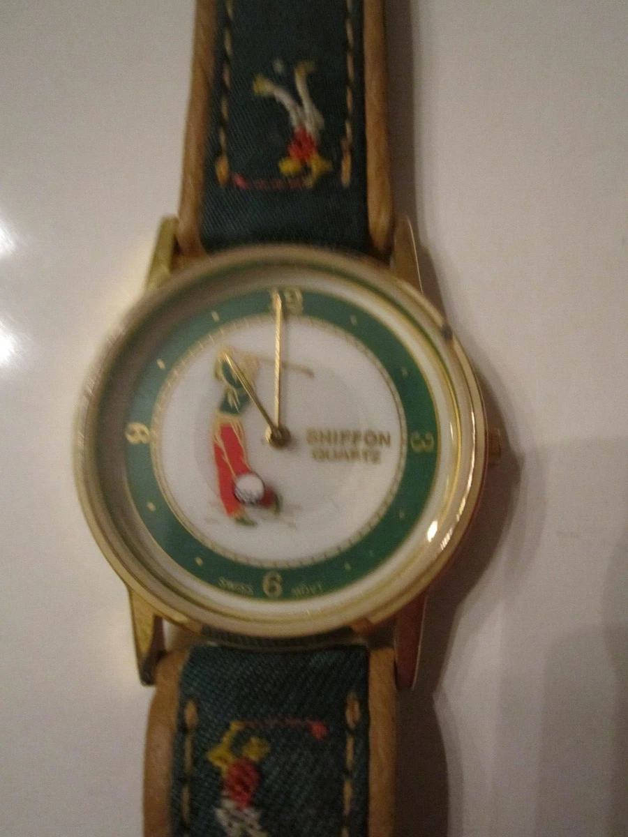 SHIFFON GOLF THEME WATCH GOLF BALL ROTATES AS SECOND HAND OFC