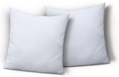 2er Pack Kissenbezug Kissenhülle 40x40 cm weiß Uni Jersey Baumwolle Set