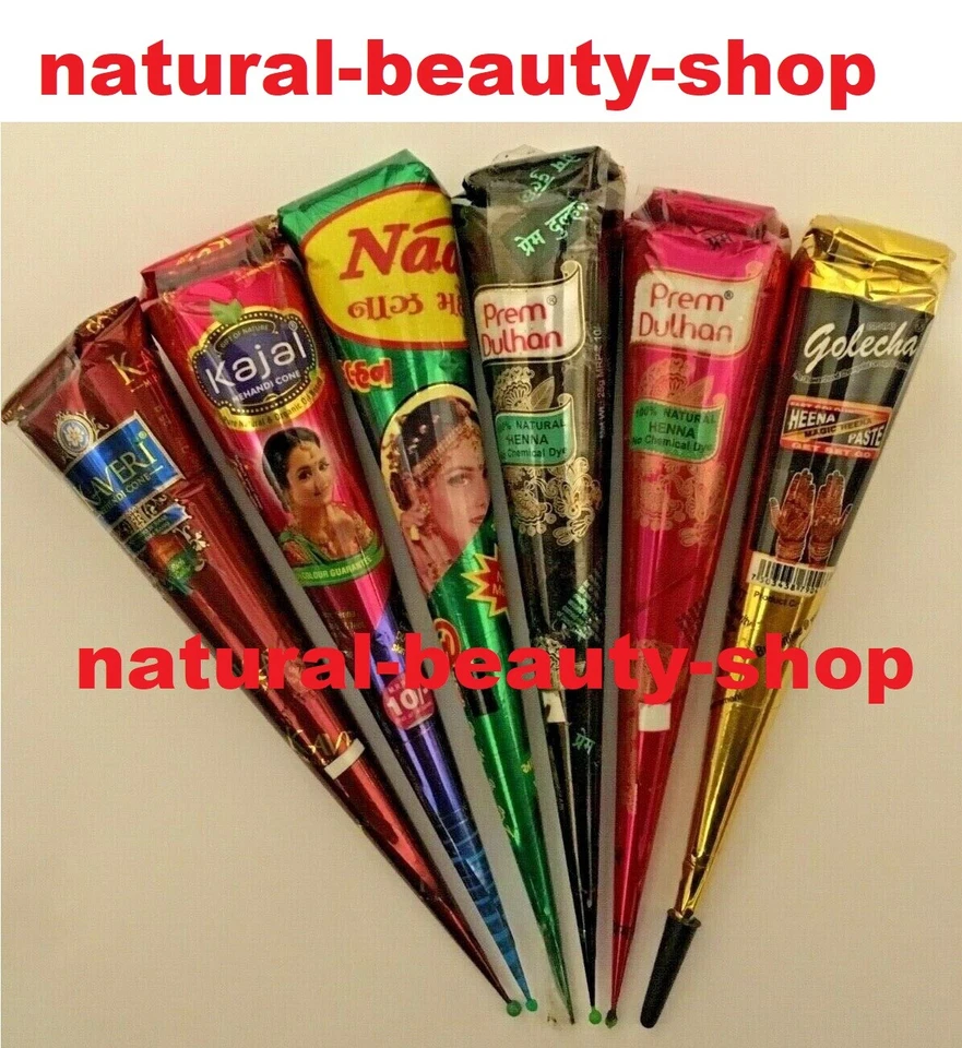 KAVERI GOLECHA PREM DULHAN BRIDAL NAIL CONES MIXED CHEAPEST NATURAL HENNA MEHNDI GLITTER BLACK LINER CONE l BRIDAL WEDDING MEHNDI