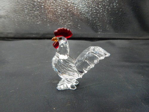 SWAROVSKI CRYSTAL FIGURINE COCKEREL ROOSTER COCK CHICKEN