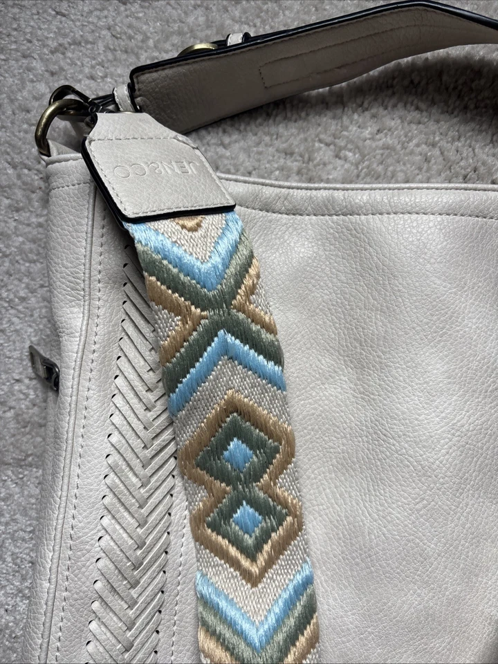 Bolso de Mano Jen & Co. Aris Hobo con Whipstitch con Correa de Guitarra Multicolor Foto 2 de 4