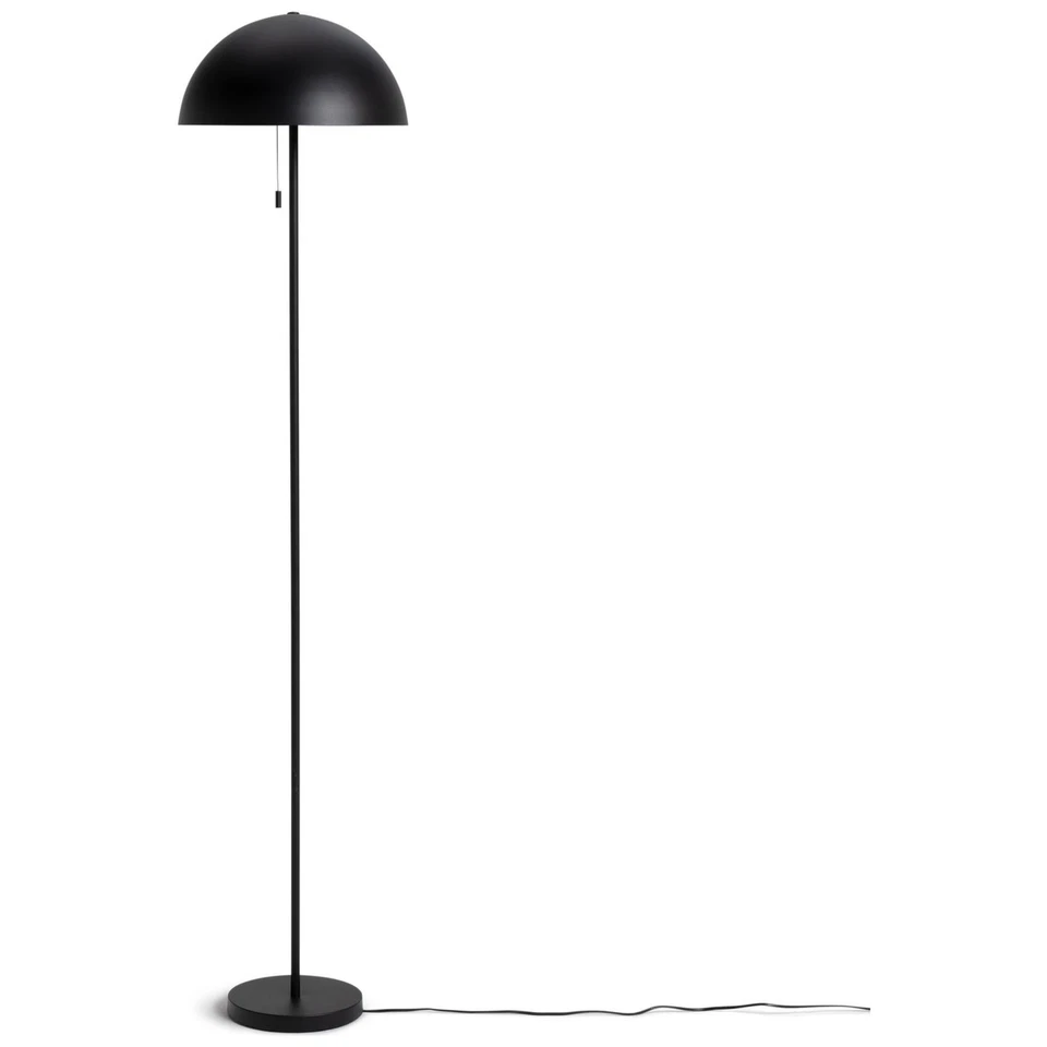 Mushroom Floor Lamp Black Retro 70s Style Pull Cord Modern Habitat Lighting