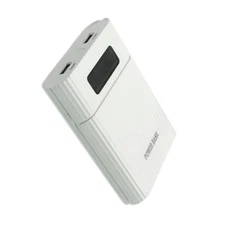 White DIY Power Bank Case LCD Display 4 Slot 18650 Battery Charger Storage Box J