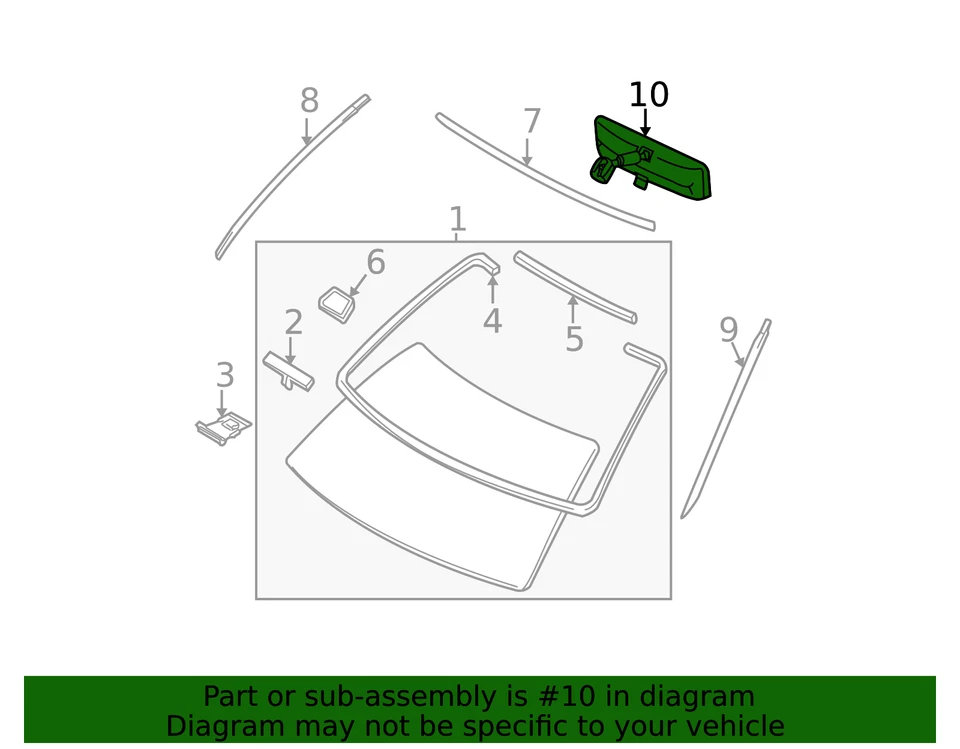 Genuine Nissan Mirror Inside 96321-4Z300 - Image 2 of 2