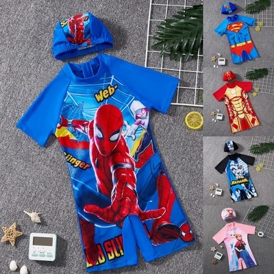 Kids Boys Girls Character One Piece Sunsafe Swimsuit Swimwear Swimming Costume .