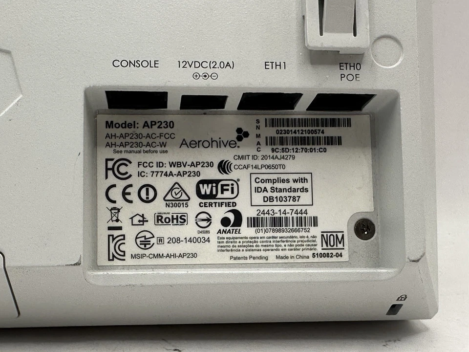 Aerohive AP230 1300Mbps Wireless Access Point (AH-AP230-AC-FCC) No AC - Image 3 of 3