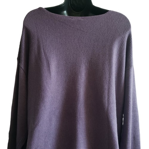 Ella Moss Sweater Kaylan Purple V-Neck Pullover Ribbed Knit Junior Plus 2X - Picture 4 of 12