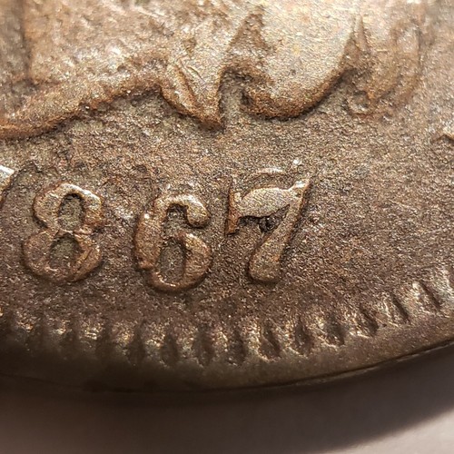 1867/67 1c Indian Head Small Cent - RPD Snow 1 - Strong VF Dets - B2764 - Picture 4 of 5