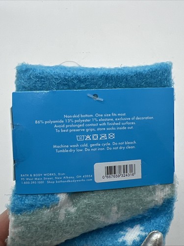 New Christmas Yeti Bath & Body Works SHEA-INFUSED LOUNGE SOCKS - Picture 3 of 5