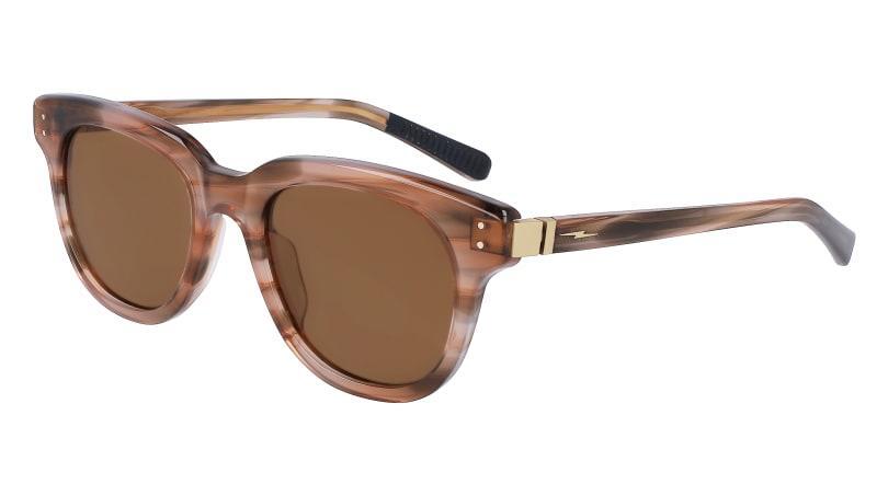 Shinola Crystal Mink Horn Sunglasses Shinola Soft Rectangular Sunglasses SH1501S 690 Mink Horn  main image 3