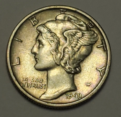 #3 Business Uncirculated++ to MS?? 1943 P Nicer Low Mintage Mercury Dime