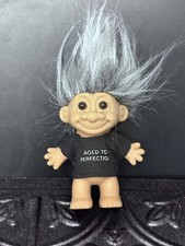 Vintage Russ Aged to Perfection Troll Doll Gray Hair 4 w hair