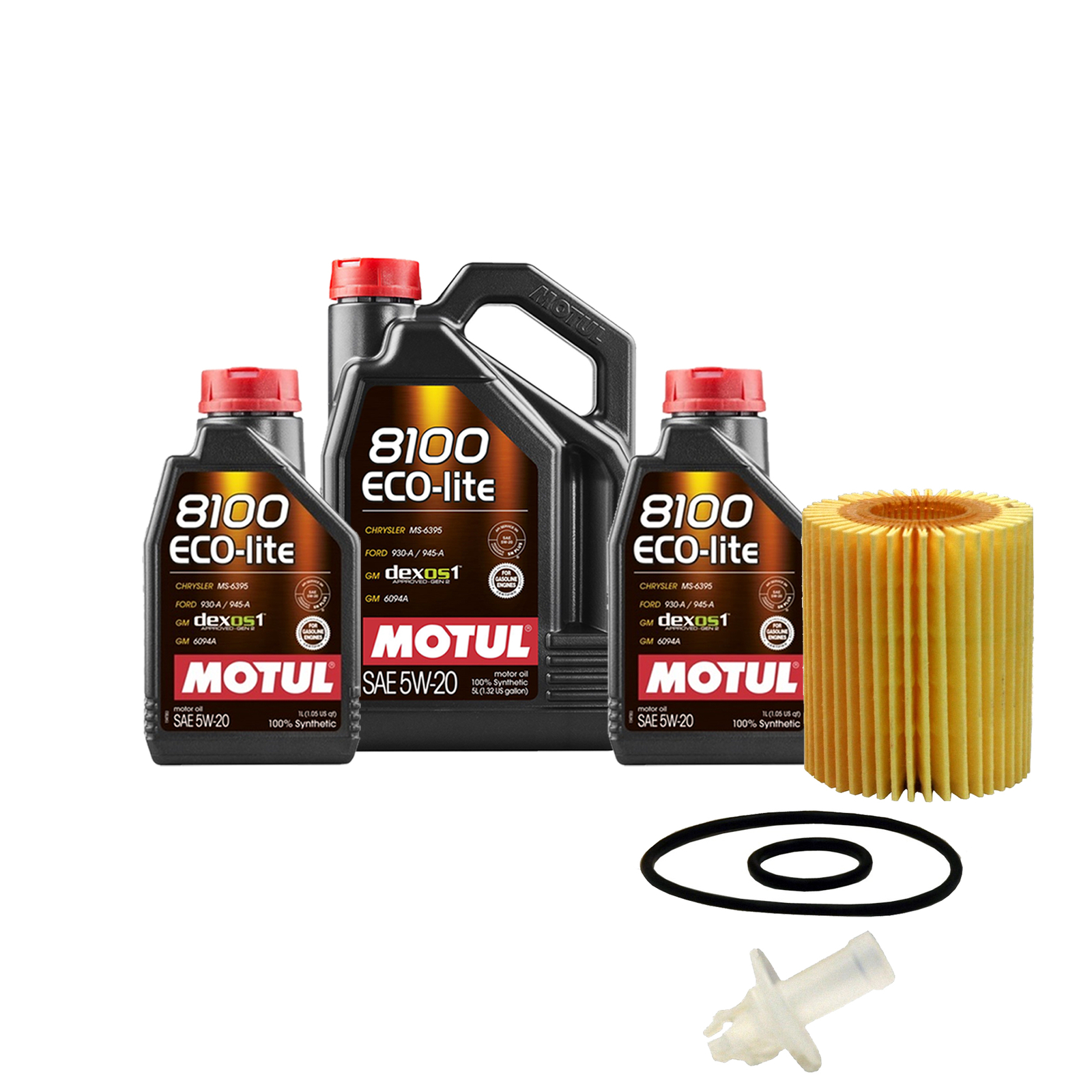 7L Motul 8100 ECO-LITE 5W20 WIX Filter Motor Oil Change Kit API SP For Toyota