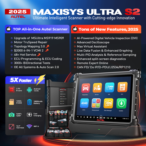 🔥2025 New Autel MaxiSYS Ultra S2 Diagnostic Scanner 6in1 VCMI2 ECU Programming - Picture 2 of 24