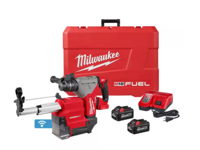 Milwaukee 2915-22DE M18 FUEL 18V 1-1/8'' SDS Plus Rotary Hammer HAMMERVAC Kit