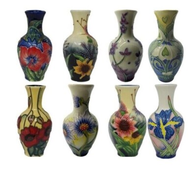 Kleine Vase Tupton Ware Röhre gefüttert Blumen Auswahl 5 Muster Brandneu 4''