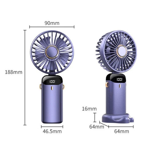 Mini Folding Desk Fan Portable Hand-held Fan Cooler Cooling USB Rechargeable UK - Picture 13 of 21