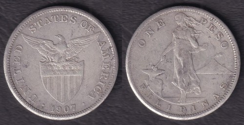 Moneta 1 Peso 1907-S Stati Uniti-Filippine Stati Uniti d'America - Stock #G3 - Foto 3 di 3