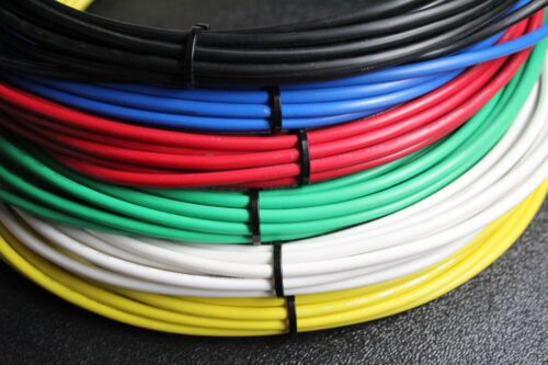 12 GAUGE WIRE 6 COLORS 5 FT EA PRIMARY AWG STRANDED COPPER AUTOMOTIVE CAR POWER - Picture 2 of 9