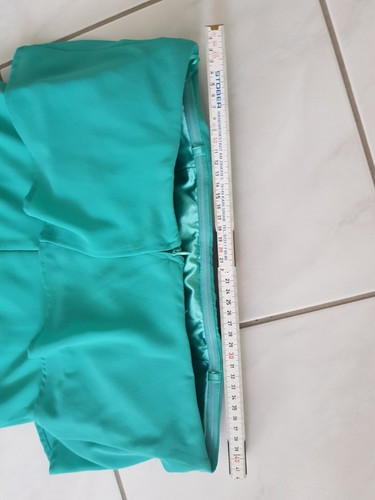 Gr.38/40 A-Linie Abendkleid Kleid Lang Chiffon Bandeau Volant Schlitz Mint-Grün - Bild 7 von 17