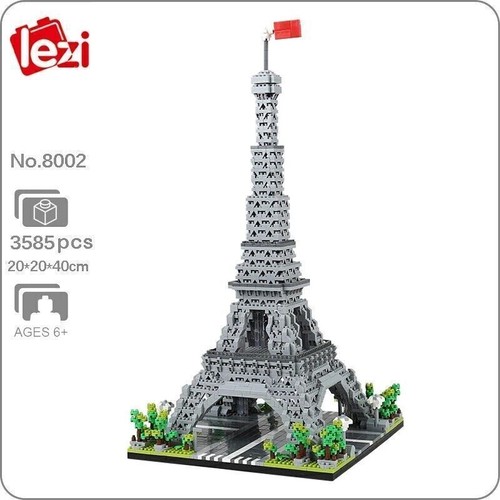 Architecture Eiffel Tower Building Blocks Toy DIY Micro Bricks Set 3585 Pieces - Picture 8 of 10
