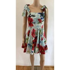 DOLCE & GABBANA SQUARE NECK FLORAL PRINT DRESS SZ it 38 MRSP:$1395