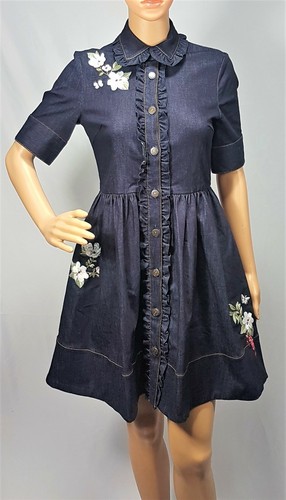 Kate Spade Embroidered Denim Shirt 