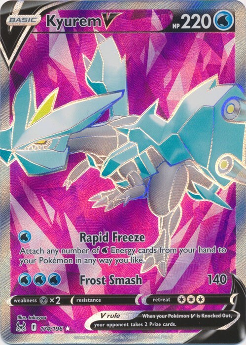 Kyurem V Full Art 174/196 Ultra Rare  Lost Origin Pokemon TCG