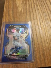 2022 Prizm Draft Picks Baseball Base Auto Blue Nathan Martorella /99 Padres
