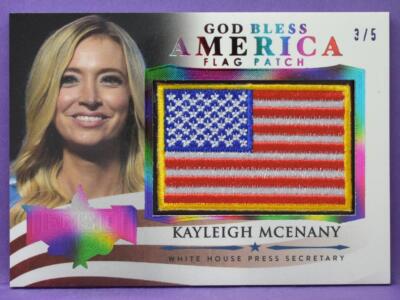 Kayleigh McEnany Decision 2020 RAINBOW FOIL GOD BLESS AMERICA FLAG GBA-70 #d 3/5